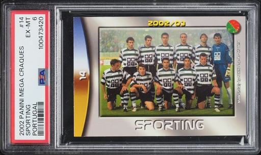 2002 Panini Sports Mega Craques Sporting #14 PSA 6 EXMT