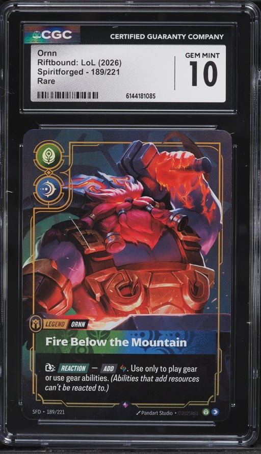 2026 Riftbound League Of Legends LoL Spiritforged Ornn #189 CGC 10 GEM MINT