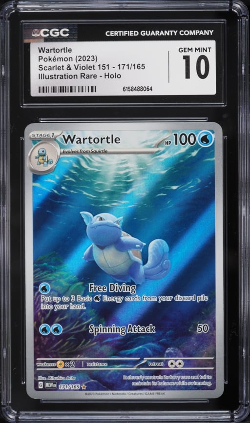 2023 Pokemon Scarlet & Violet 151 IR Wartortle #171 CGC 10 GEM MINT