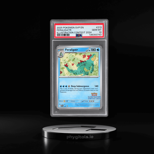 2025 Pokemon Scarlet and Violet Black Star Promo Illustration Contest Winner 2024 Feraligatr #213 PSA 10
