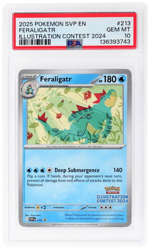 2025 Pokemon Scarlet and Violet Black Star Promo Illustration Contest Winner 2024 Feraligatr #213 PSA 10