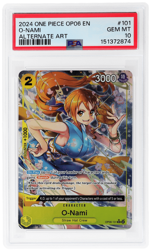 2024 One Piece Wings of the Captain Alternate Art O-Nami #OP06101 PSA 10