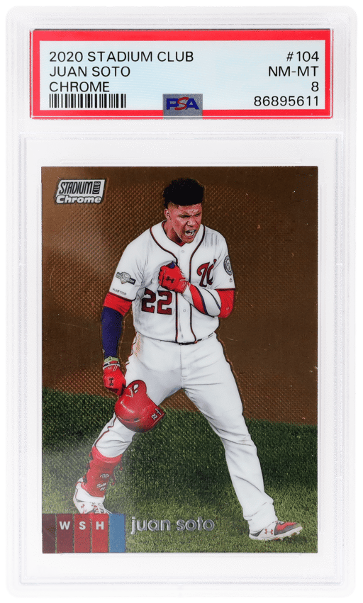 2020 Stadium Club Chrome Juan Soto #104 PSA 8