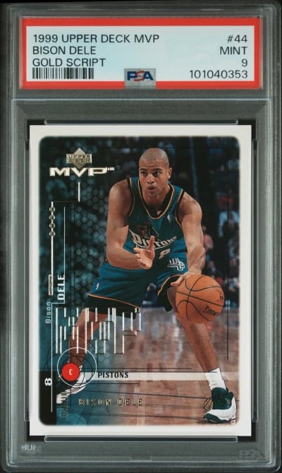 1999 UPPER DECK MVP GOLD SCRIPT #44 BISON DELE 26/100 PSA 9