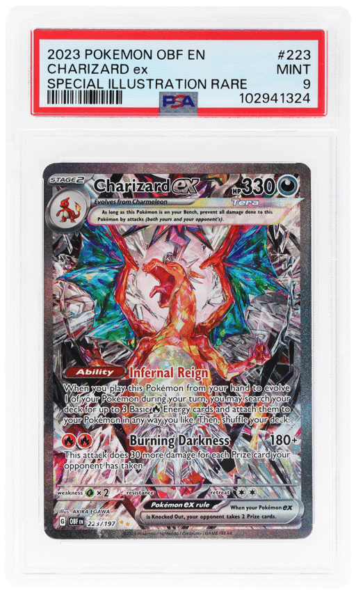 2023 Pokemon Scarlet and Violet Obsidian Flames Special Illustration Rare Charizard Ex #223 PSA 9