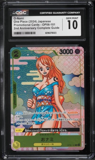 2024 One Piece Japanese Promo 2nd Anniversary Alt Art O-Nami #OP06-101 CGC 10 GEM MINT