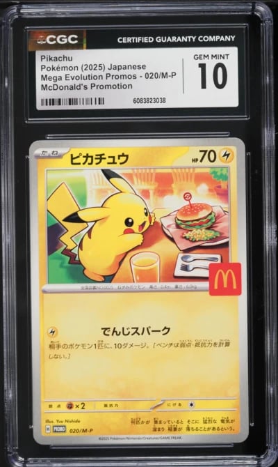 2025 Pokemon Japanese Mega Evolution McDonald's Pikachu #20 CGC 10 GEM MINT
