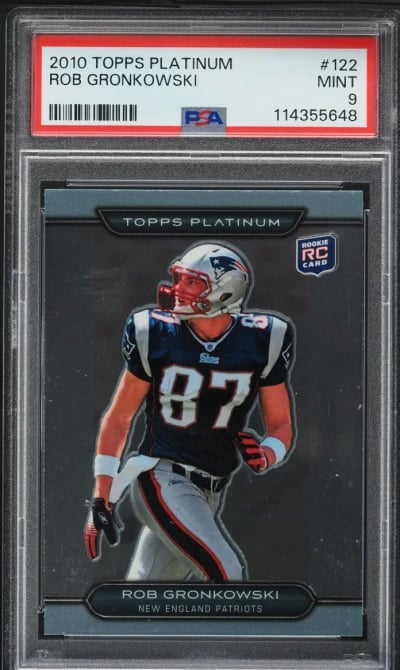 2010 Topps Platinum Rob Gronkowski ROOKIE #122 PSA 9 MINT