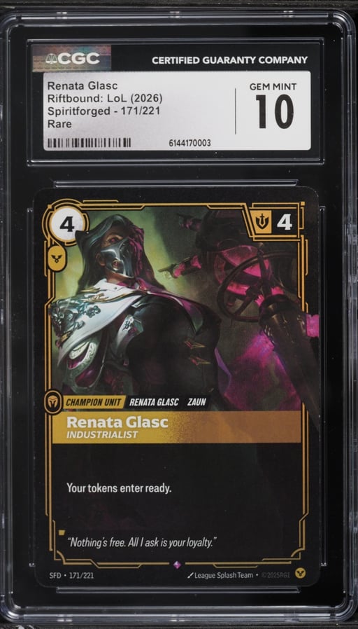 2026 Riftbound League Of Legends Spiritforged Renata Glasc #171 CGC 10 GEM MINT