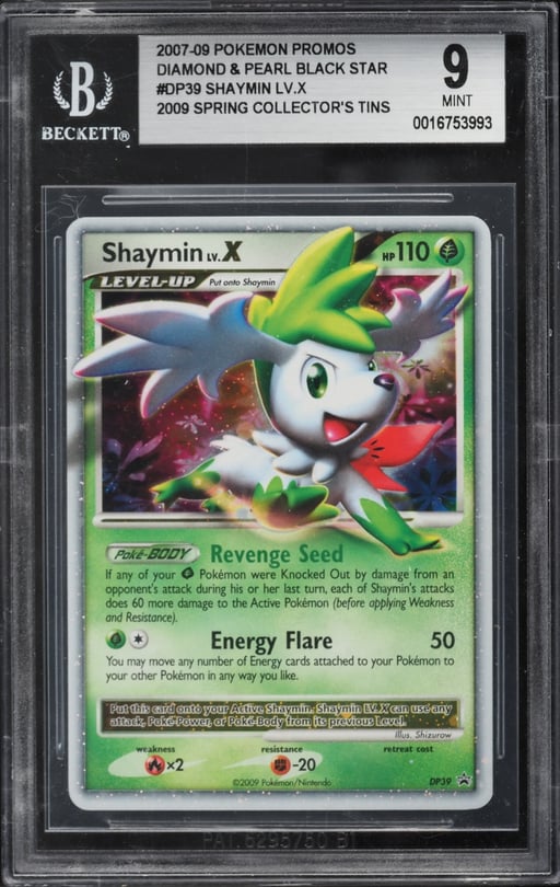 2007 Pokemon Diamond & Pearl Black Star Promo Shaymin LV.X P #DP39 BGS 9 MINT
