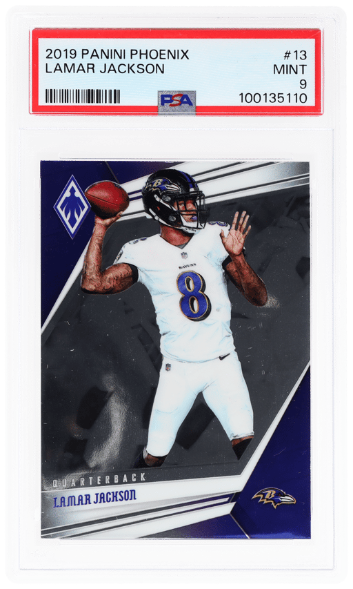 2019 Panini Phoenix Lamar Jackson #13 PSA 9