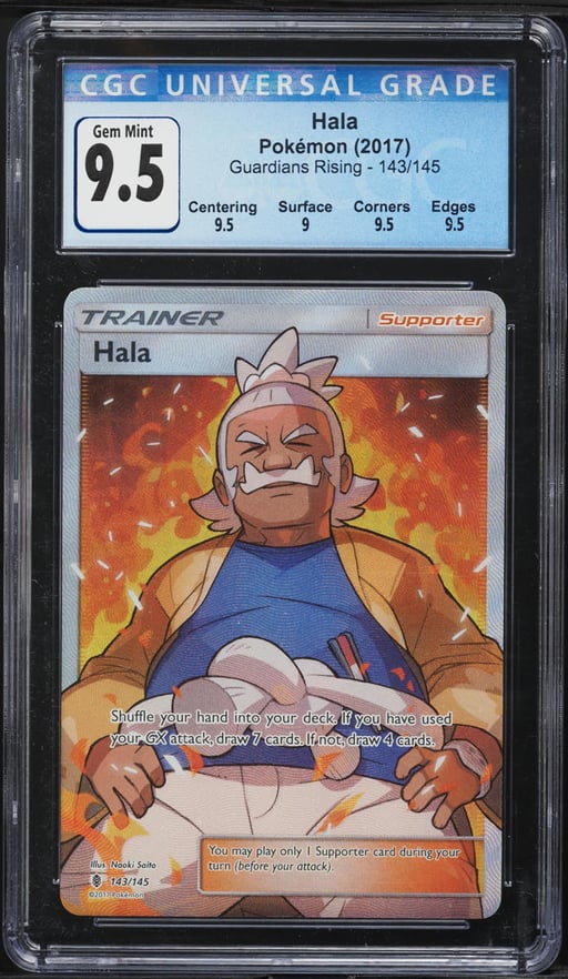 2017 Pokemon Guardians Rising Full Art Hala #143 CGC 10 GEM MINT