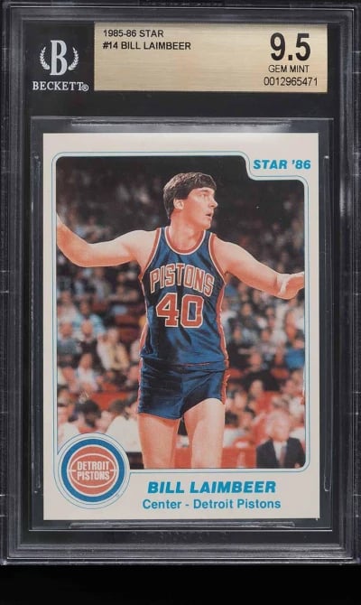 1985-86 Star Basketball Bill Laimbeer #14 BGS 9.5 GEM MINT