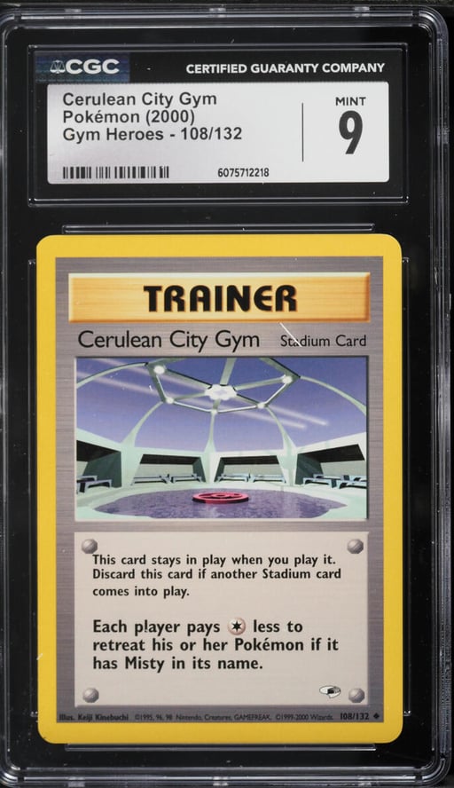 2000 Pokemon Gym Heroes Cerulean City Gym #108 CGC 9 MINT