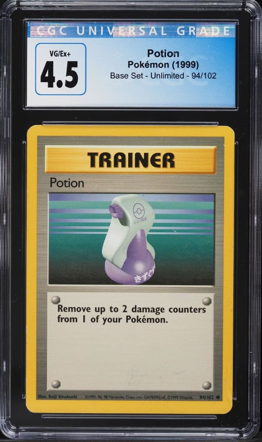1999 Pokemon Base Set Potion #94 CGC 4.5 VGEX+