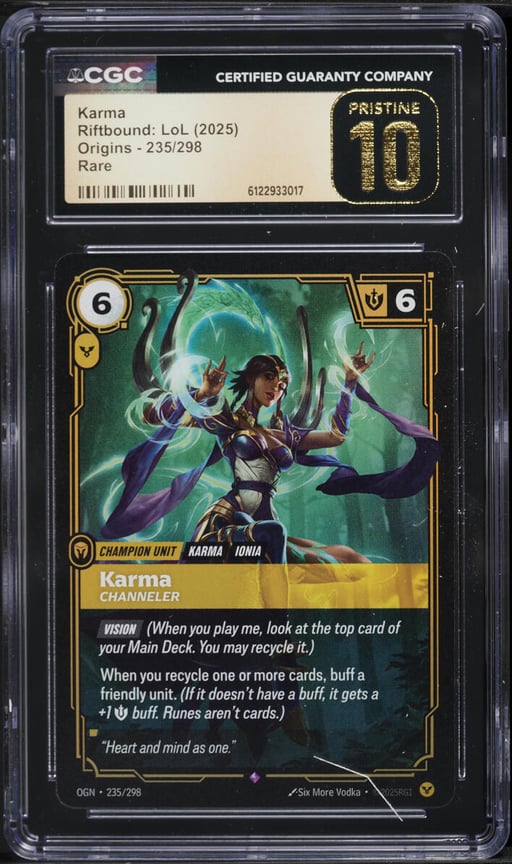 2025 Riftbound: LoL Origins Karma #235 CGC 10 PRISTINE