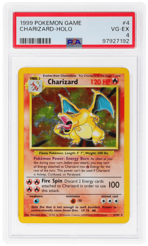 1999 Pokemon Base Set Holo Charizard #4 PSA 4