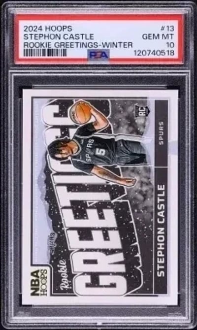 2024 Hoops Greetings Winter Stephon Castle ROOKIE #13 PSA 10 GEM MINT