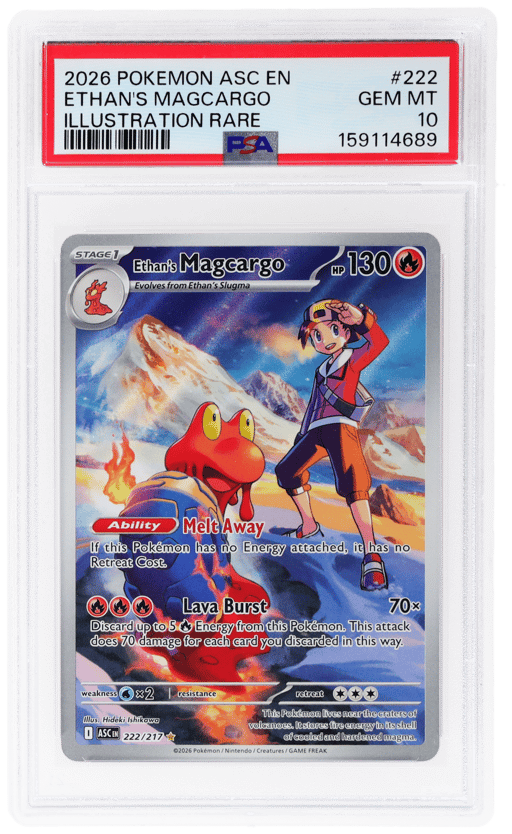 2026 Pokemon TCG Mega Evolution Ascended Heroes Ethan's Magcargo #222 PSA 10