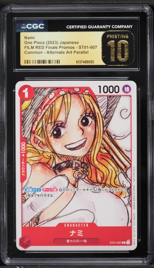 2023 One Piece Japanese Film Red Finale Promo Alt Art Nami #ST01-007 CGC 10 PRISTINE