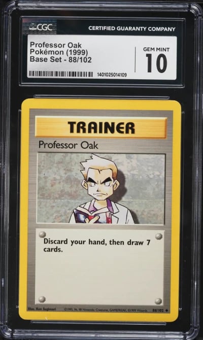1999 Pokemon Base Set Professor Oak #88 CGC 10 GEM MINT