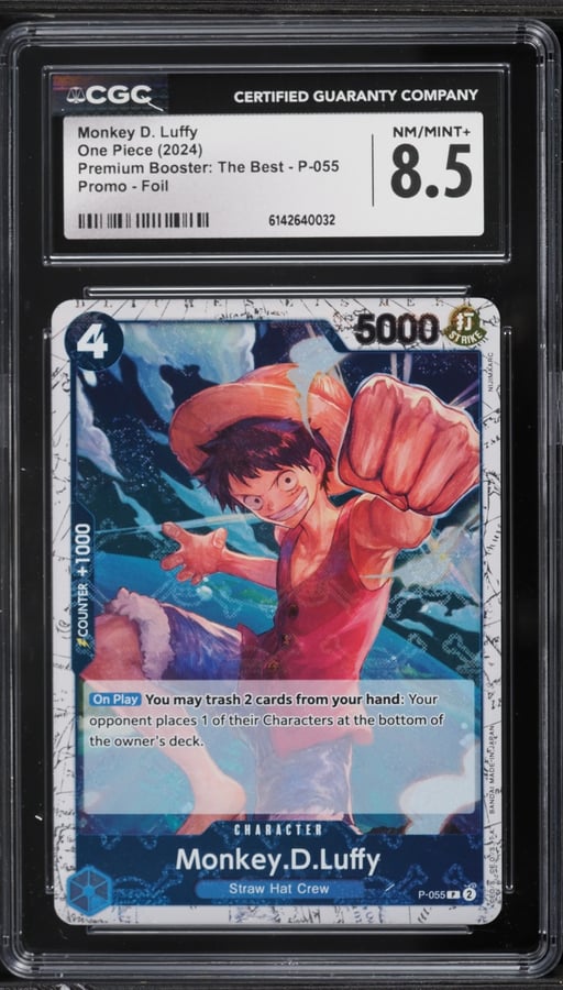 2024 One Piece Premium The Best Foil Monkey D. Luffy #P-055 CGC 8.5 NM-MT+