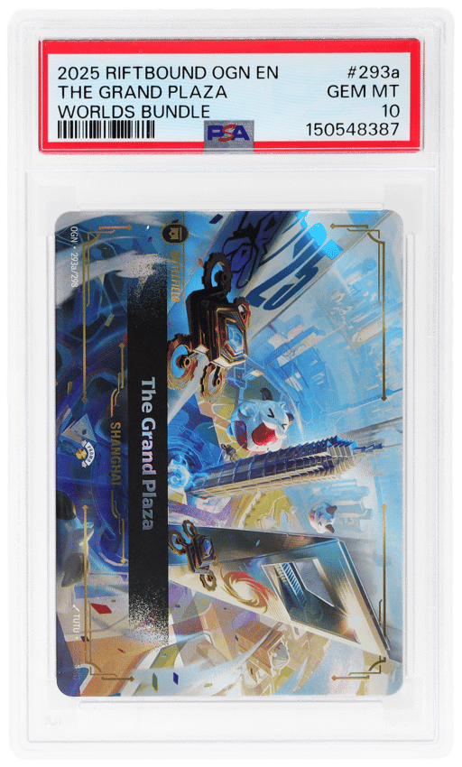 2025 Riftbound League of Legends Origins Worlds Bundle Shanghai the Grand Plaza #293a PSA 10
