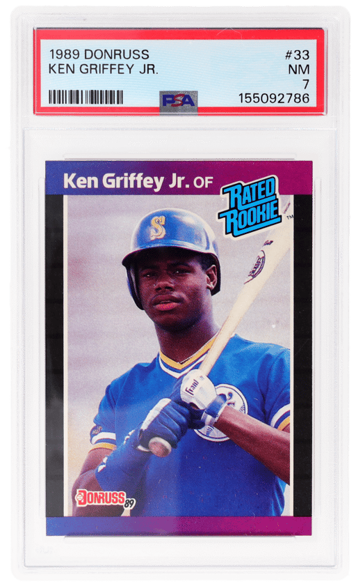 1989 Donruss Rated Rookie Ken Griffey Jr. #33 PSA 7