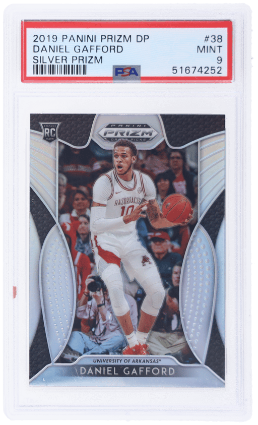 2019 Panini Prizm Draft Picks Silver Prizm Daniel Gafford #38 PSA 9