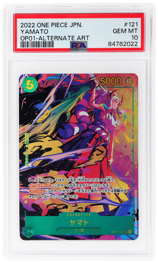 2022 One Piece Romance Dawn Japanese Alternate Art Yamato #OP01121 PSA 10
