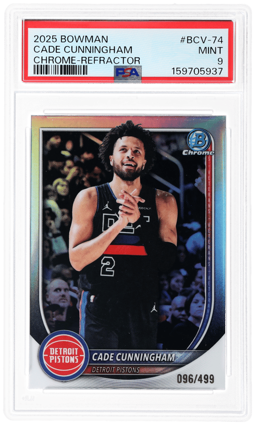 2025 Bowman Chrome Refractor Cade Cunningham #BCV-74 96/499 PSA 9