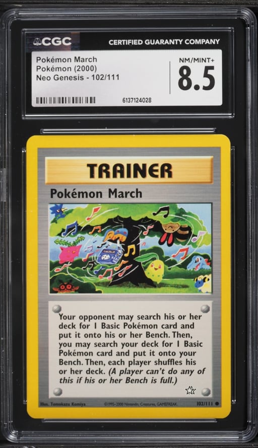 2000 Pokemon Neo Genesis Pokemon March #102 CGC 8.5 NM-MT+