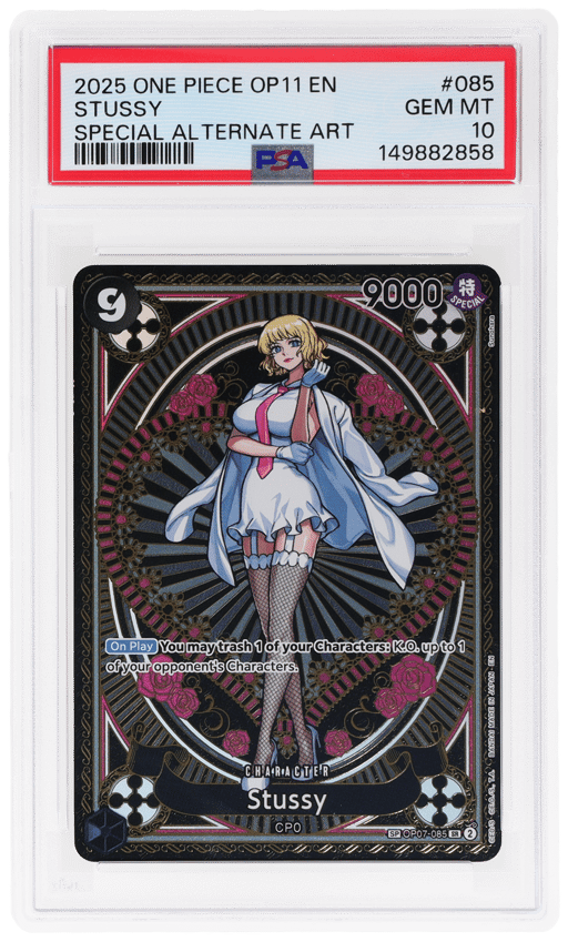 2025 One Piece A Fist of Divine Speed Special Alternate Art Stussy #OP07085 PSA 10