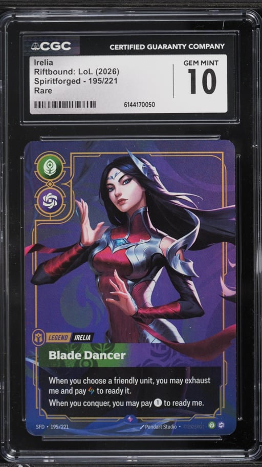 2026 Riftbound League Of Legends Spiritforged Irelia #195 CGC 10 GEM MINT