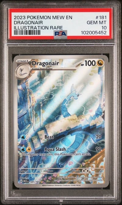 2023 POKEMON MEW EN-151 ILLUSTRATION RARE #181 DRAGONAIR PSA 10