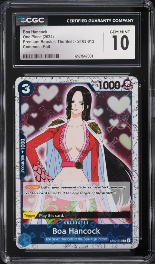2024 One Piece Premium Booster: The Best Foil Boa Hancock #ST03-013 CGC 10 GEM MINT