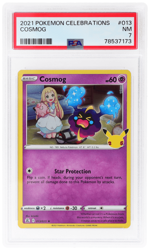 2021 Pokemon Sword and Shield Celebrations Cosmog #13 PSA 7