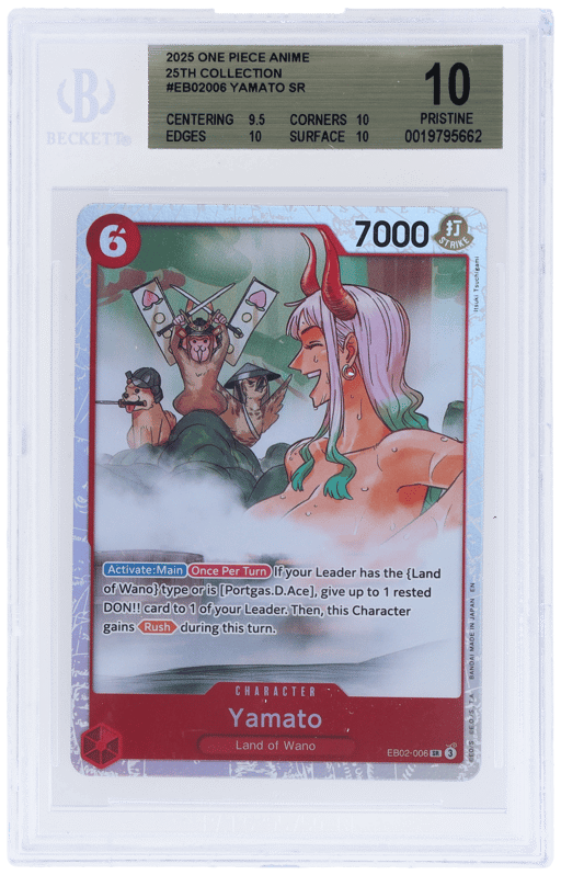 2025 One Piece Card Game Anime 25th Collection Yamato #EB02006 BGS 10