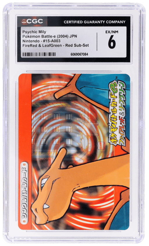 2004 Pokemon Japanese E-Battle Firered and Leafgreen Red Psychic Mily #A003 CGC 6