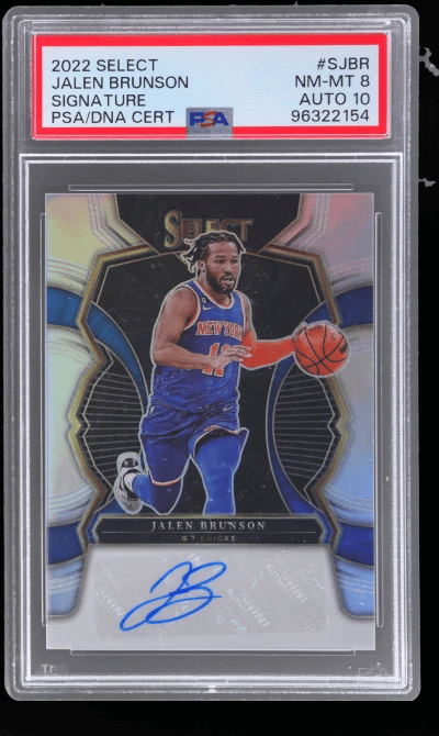 2022 Panini Select Signature Jalen Brunson #S-JBR 151/249 PSA 8
