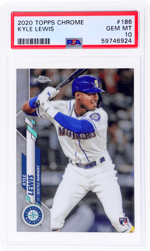 2020 Topps Chrome Kyle Lewis #186 PSA 10