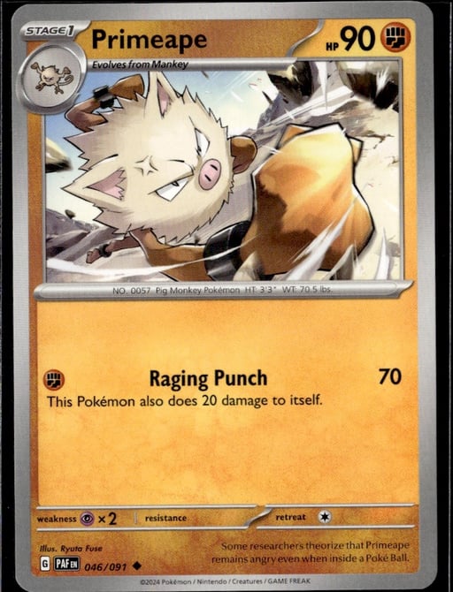 2024 Primeape #46 Paldean Fates