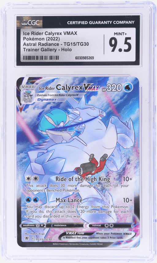 2022 Pokemon Sword and Shield Astral Radiance Ice Rider Calyrex Vmax #TG15 CGC 9.5