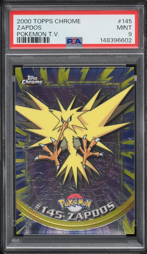 2000 Topps Chrome Pokemon TV Series 2 Zapdos #145 PSA 9 MINT