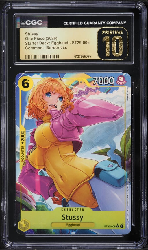 2026 One Piece Starter Deck: Egghead Borderless Stussy #ST29-006 CGC 10 PRISTINE