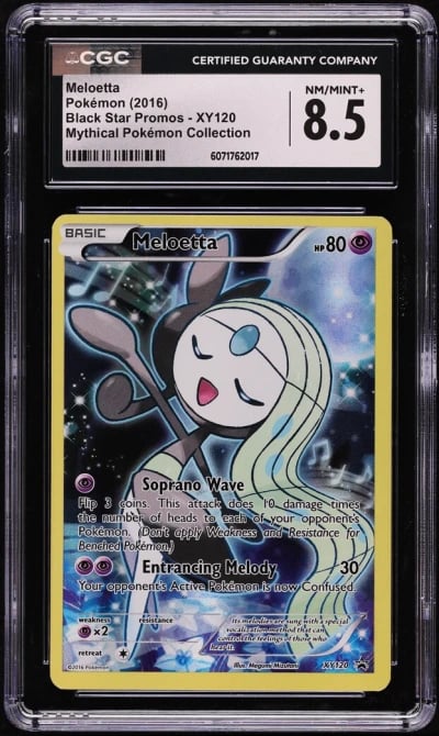 2016 Pokemon XY Black Star Promo Mythical Collection Meloetta #XY120 CGC 8.5