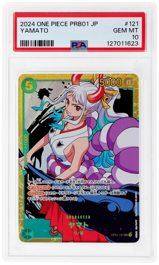 2022 One Piece the Best Premium Booster Romance Dawn Japanese Yamato #OP01121 PSA 10