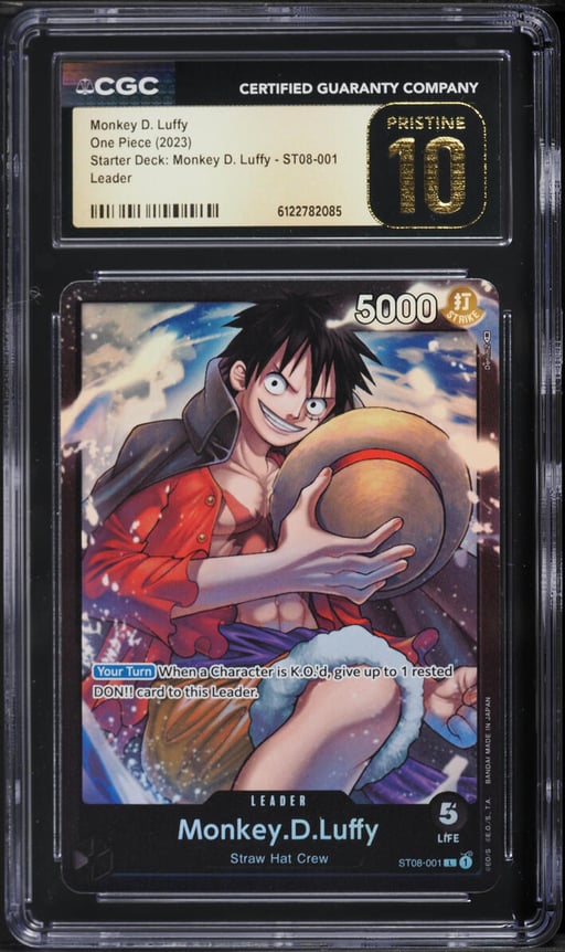 2023 One Piece Starter Deck: Monkey D. Luffy #ST08-001 CGC 10 PRISTINE
