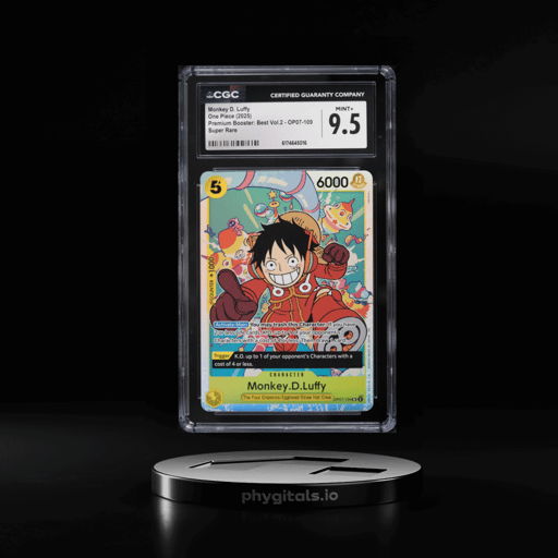 2025 One Piece Japanese Premium Booster Best Vol 2 SR Monkey D. Luffy #OP07-109 CGC 9.5 MINT+