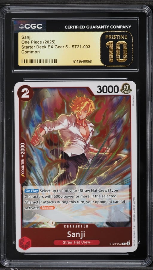 2025 One Piece Starter Deck EX Gear 5 Sanji #ST21-003 CGC 10 PRISTINE